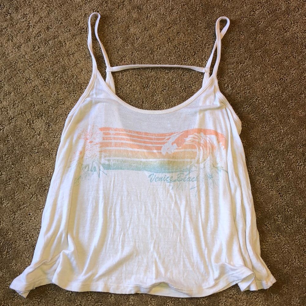 Venice beach white tank top